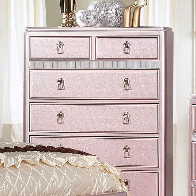  Furniture of America Avior 5-Drawer Chest CM7170RG-C IMAGE 1