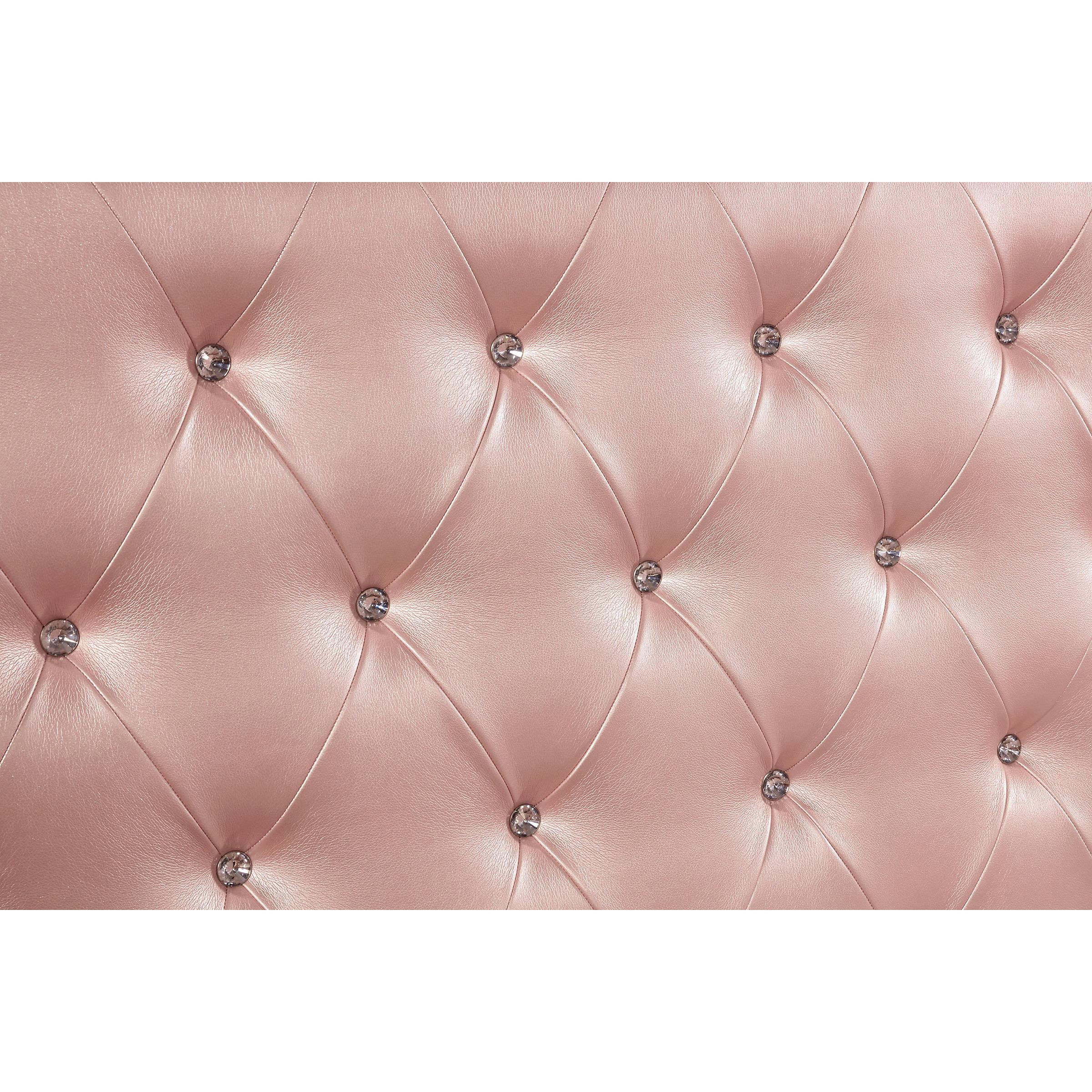  Color_Rose Gold  Size_Queen  -- Avior Upholstered Panel Bed IMAGE 3