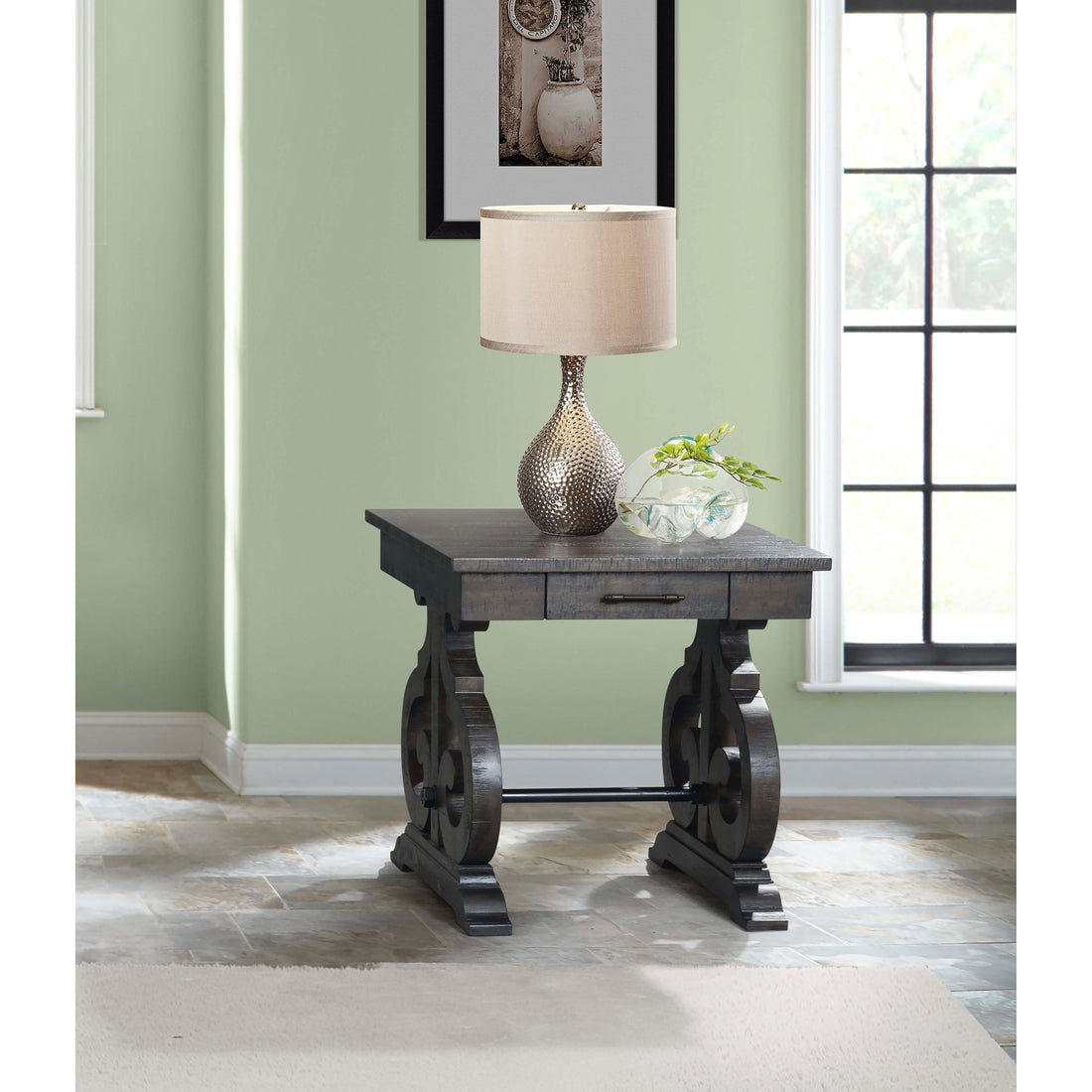  Elements International Stone End Table TST100ST IMAGE 1
