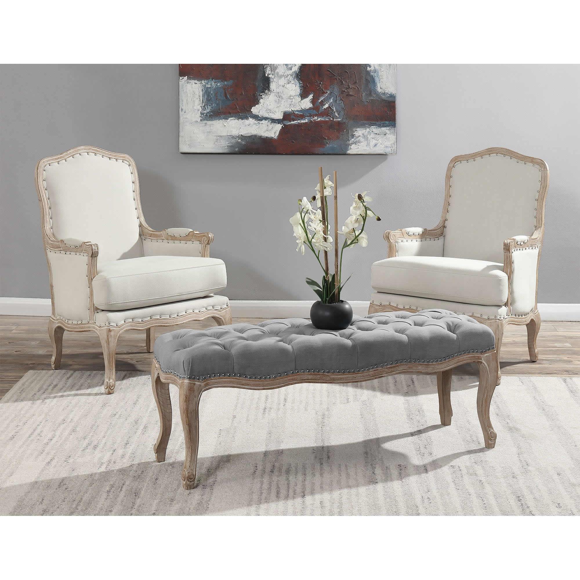  Elements International Artesia Stationary Fabric Accent Chair UAZ540100G IMAGE 2