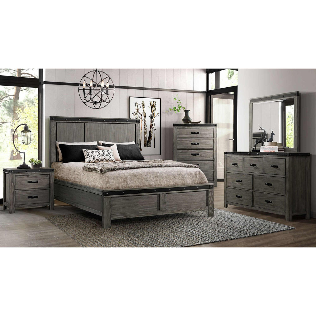  Elements International Wade 2-Drawer Nightstand WE600NS IMAGE 1