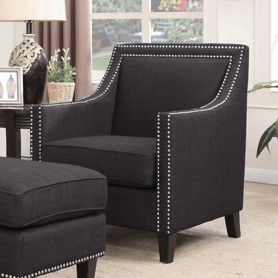  Elements International Erica Stationary Fabric Accent Chair UER090100CA IMAGE 1
