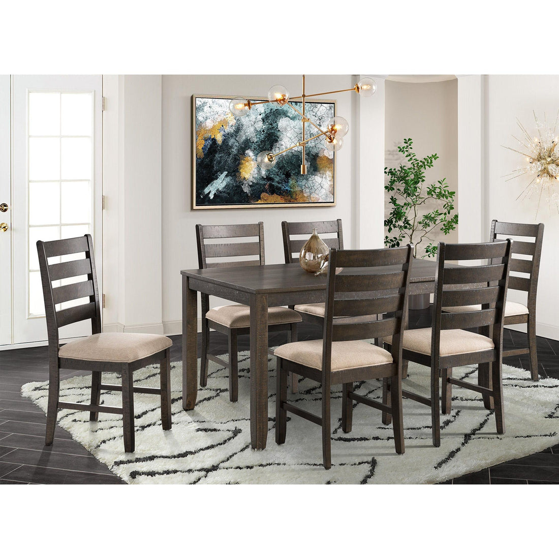  Elements International Brock 7 pc Dinette DBR1007DS IMAGE 1