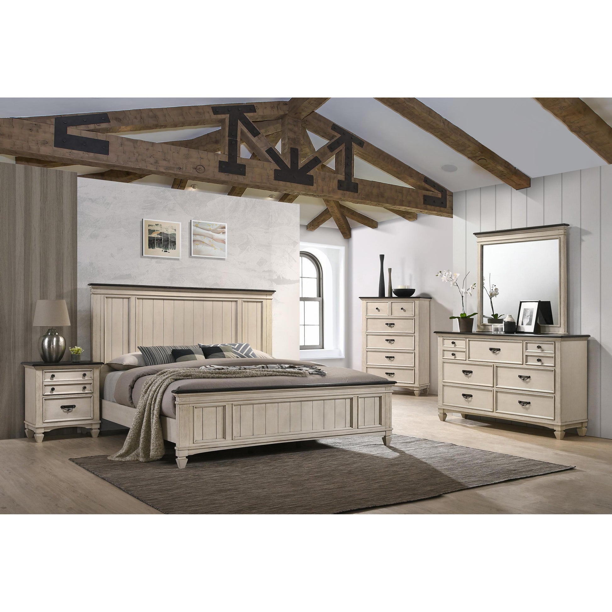  Size_King  -- Crown Mark Sawyer Panel Bed IMAGE 2