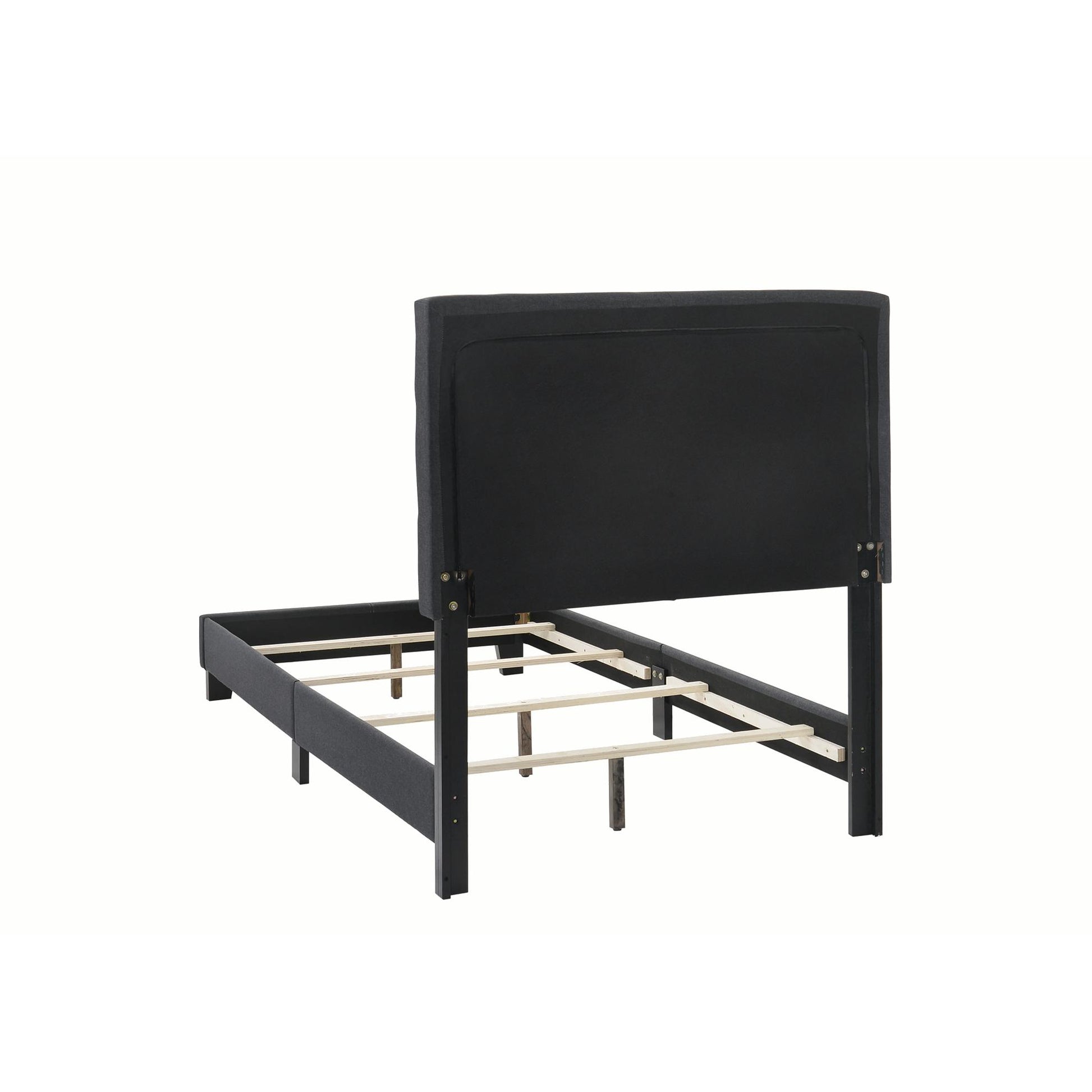  Size_Twin  -- Mapes 305746T Upholstered Twin Panel Bed - Charcoal IMAGE 3