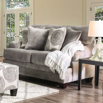  Furniture of America Bonaventura Stationary Fabric Loveseat SM5142GY-LV IMAGE 1