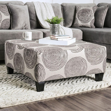  Furniture of America Bonaventura Fabric Ottoman SM5142GY-OT IMAGE 1