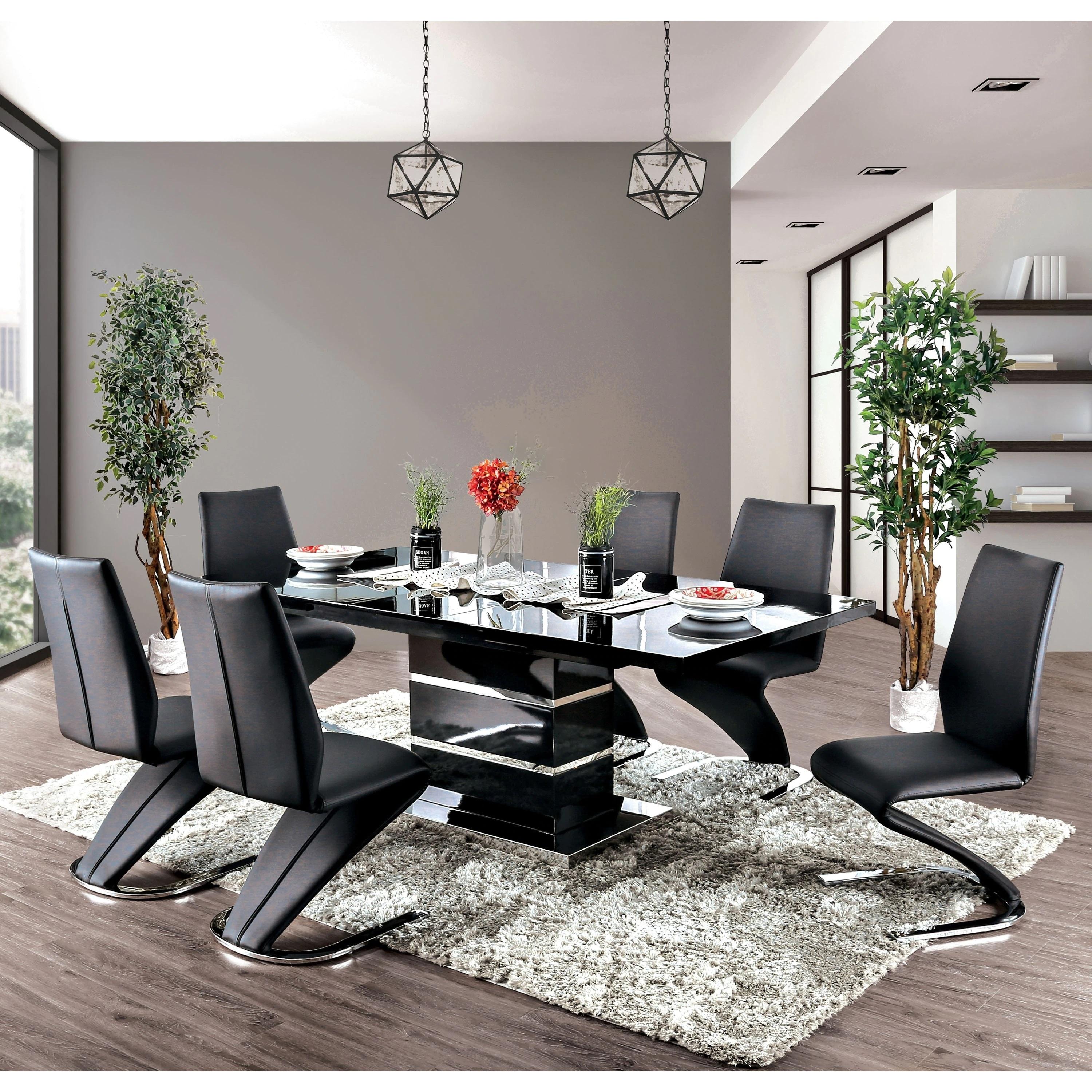  Furniture of America Midvale Dining Table with Pedestal Base CM3650BK-T-TABLE IMAGE 9