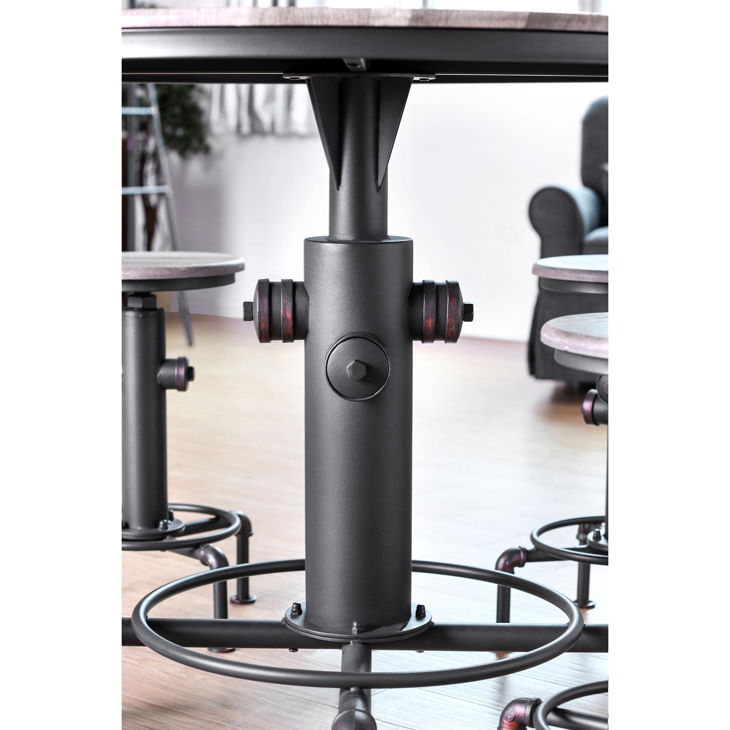  Furniture of America Round Foskey Pub Height Dining Table with Pedestal Base CM3367BT-TABLE IMAGE 3