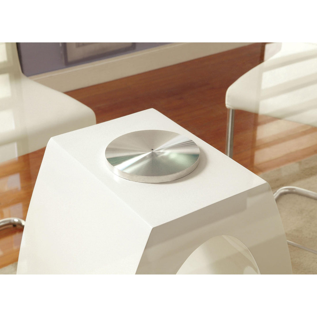  Furniture of America Lodia CM3825WH-RPT Round Counter Height Table IMAGE 1