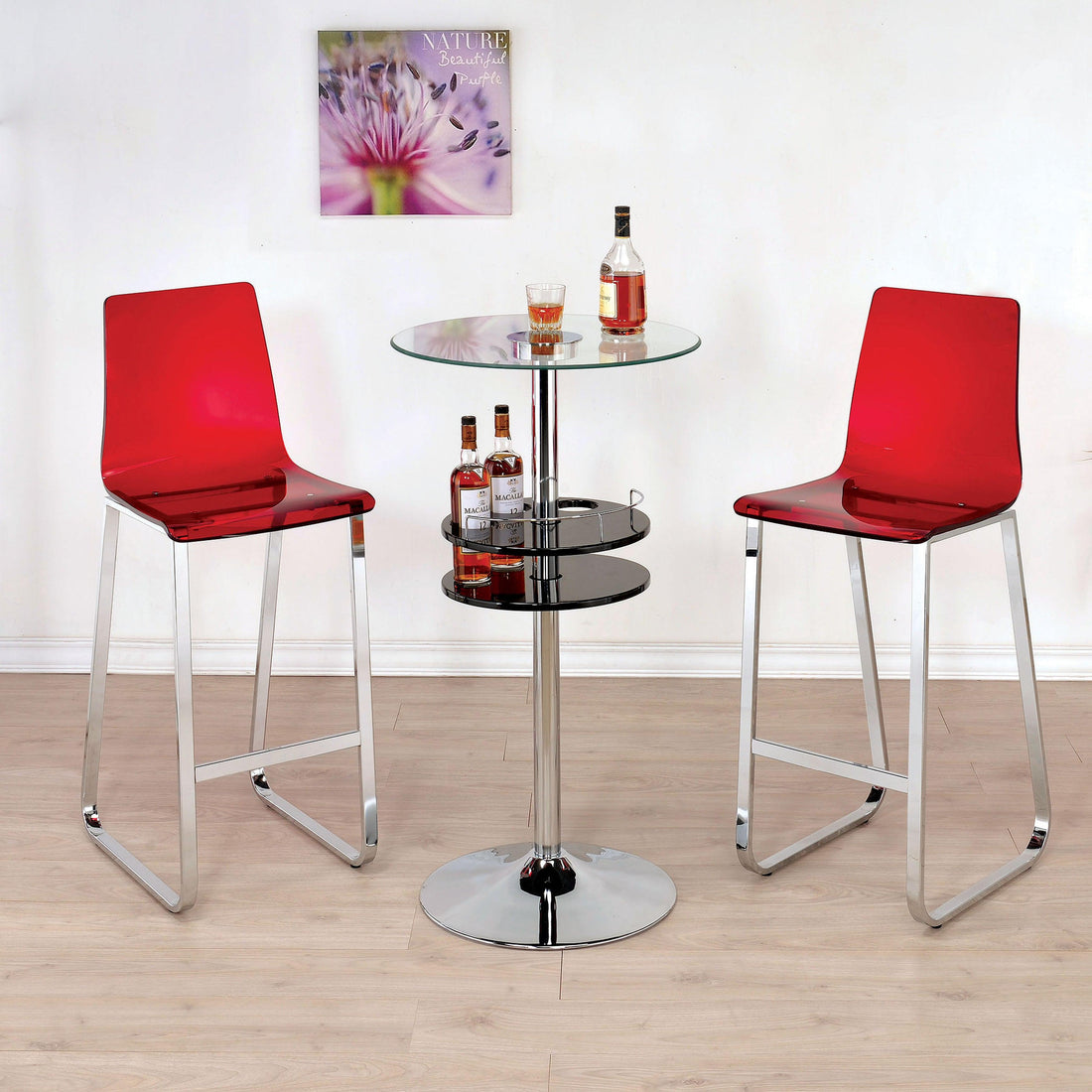  Furniture of America Xena CM3990RD-BC-2PK Bar Chair IMAGE 1