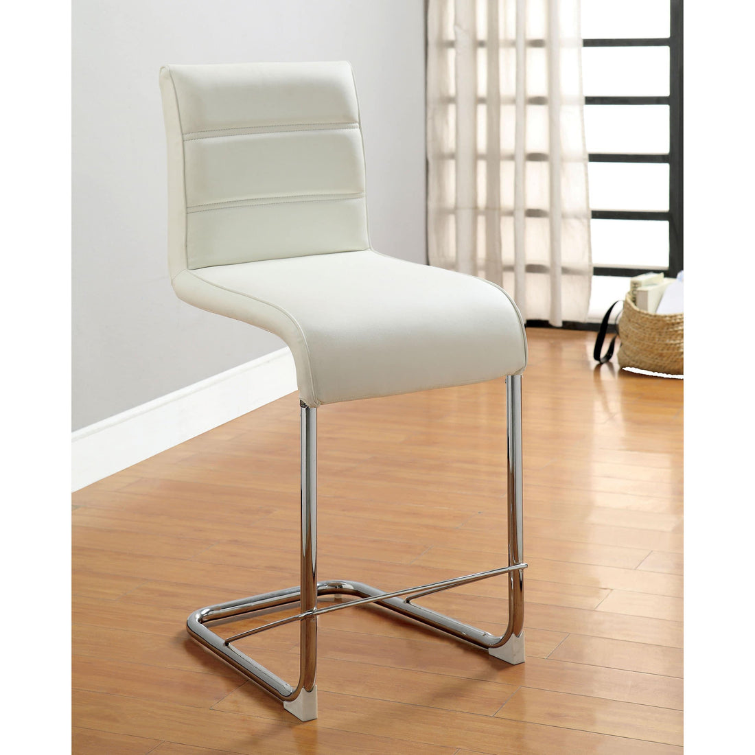 Furniture of America Mauna Counter Height Dining Chair CM8371WH-PC-2PK IMAGE 1