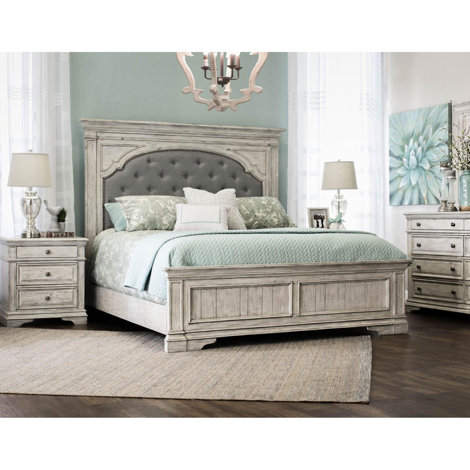  Steve Silver Furniture Highland Park King Upholstered Panel Bed HP900KFBW/HP900KHBW/HP900SRW IMAGE 3