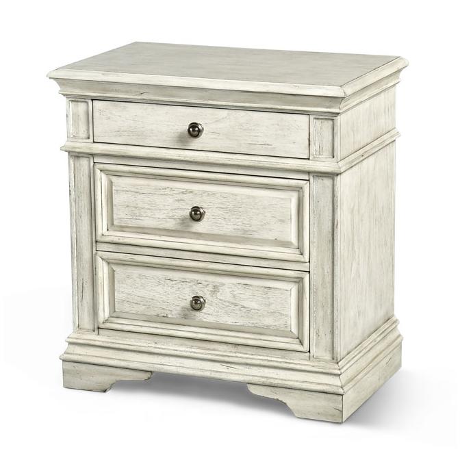  Steve Silver Furniture Highland Park 3-Drawer Nightstand HP900NSW IMAGE 1