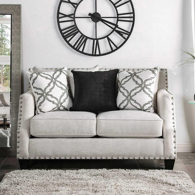  Furniture of America Phoibe Stationary Fabric Loveseat SM3078-LV IMAGE 1