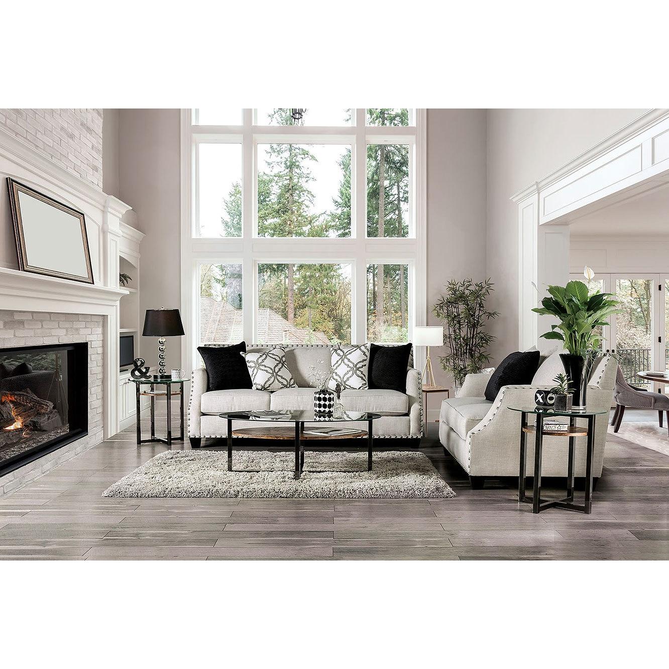  Furniture of America Phoibe Stationary Fabric Loveseat SM3078-LV IMAGE 10