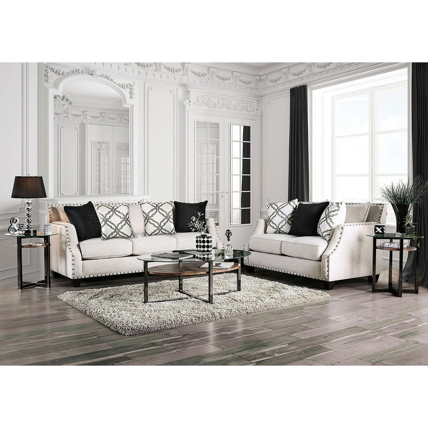  Furniture of America Phoibe Stationary Fabric Loveseat SM3078-LV IMAGE 9