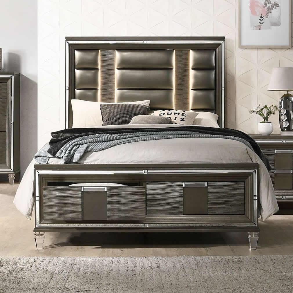  Elements International Twenty Nine Queen Platform Bed with Storage TN600QB IMAGE 1