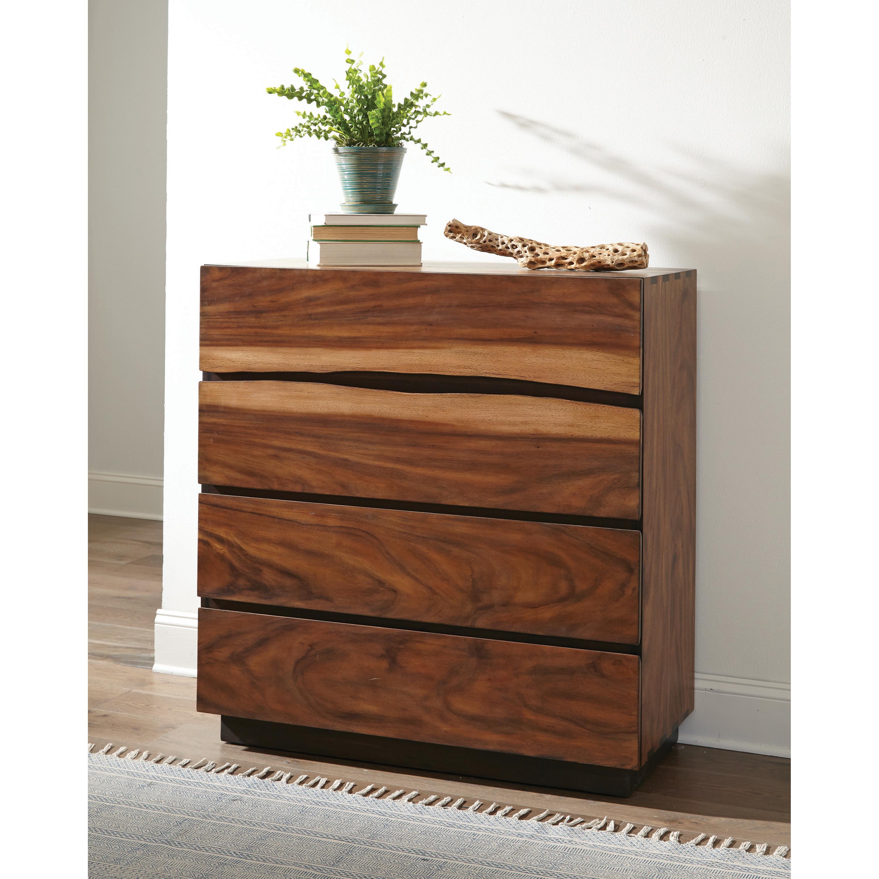  Coaster Furniture Winslow 223255 4-Drawer Bedroom Chest - Smokey Walnut IMAGE 2