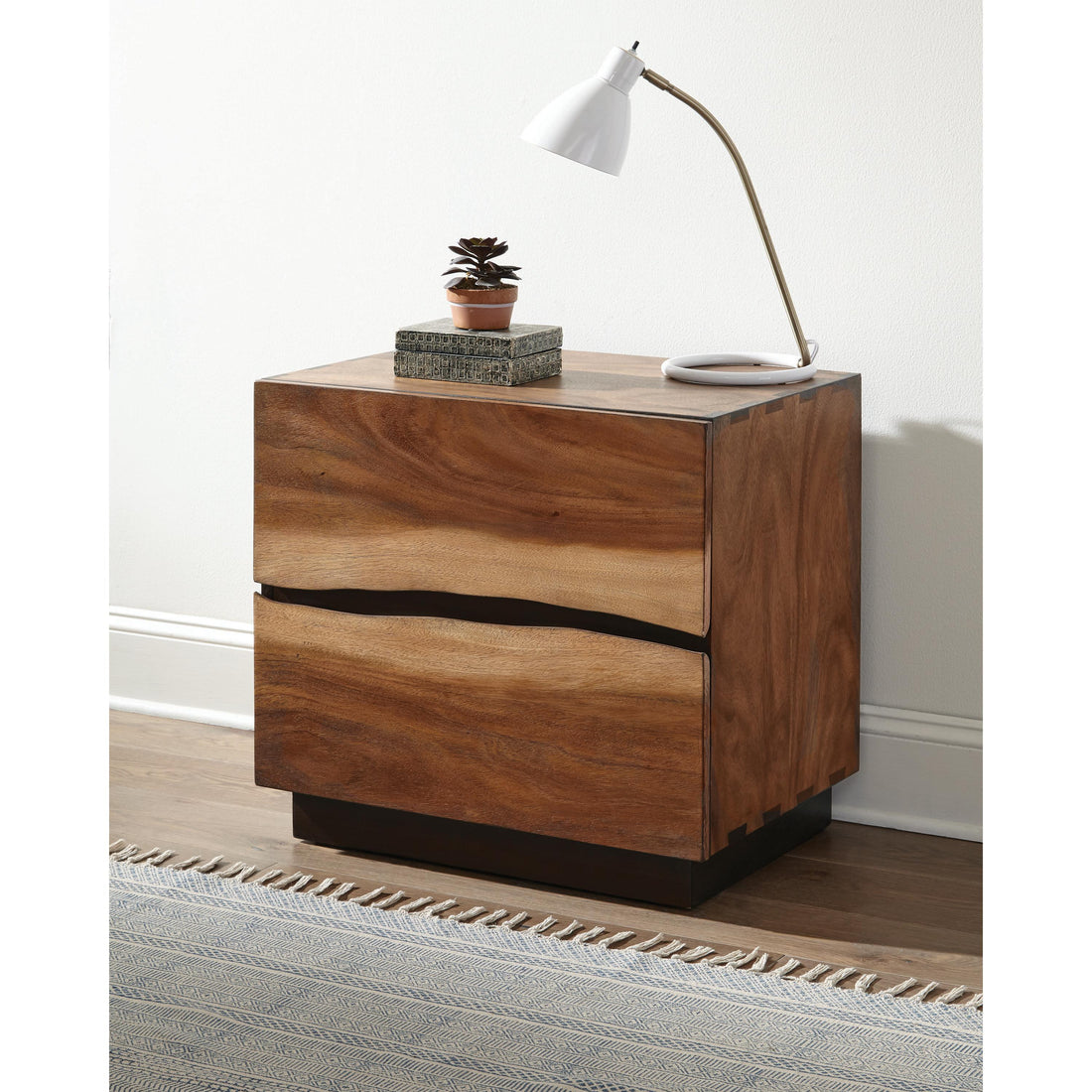  Coaster Furniture Winslow 223252 2-Drawer Nightstand - Smokey Walnut IMAGE 1