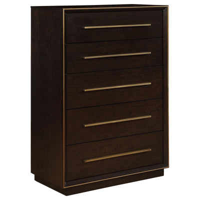  Coaster Furniture Durango 223265 5-Drawer Bedroom Chest - Smoked Peppercorn IMAGE 1