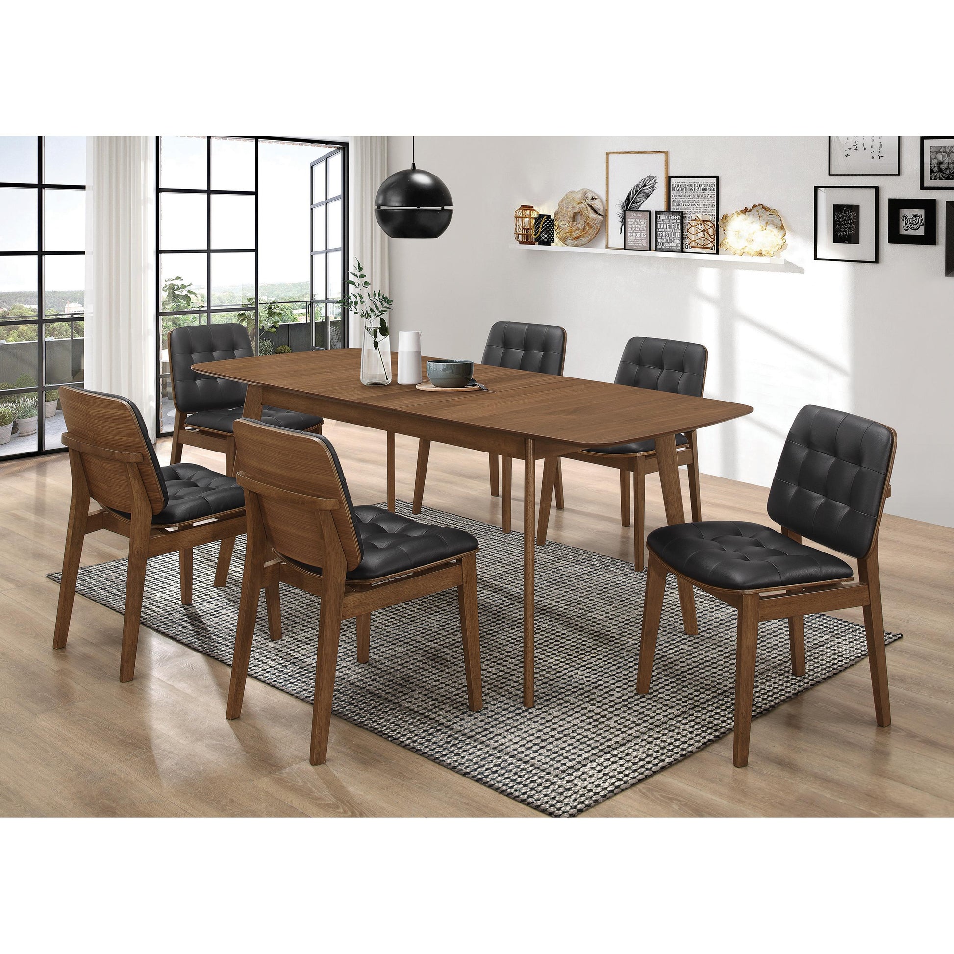  Coaster Furniture Redbridge 106596 Upholstered Dining Side Chair - Walnut IMAGE 3