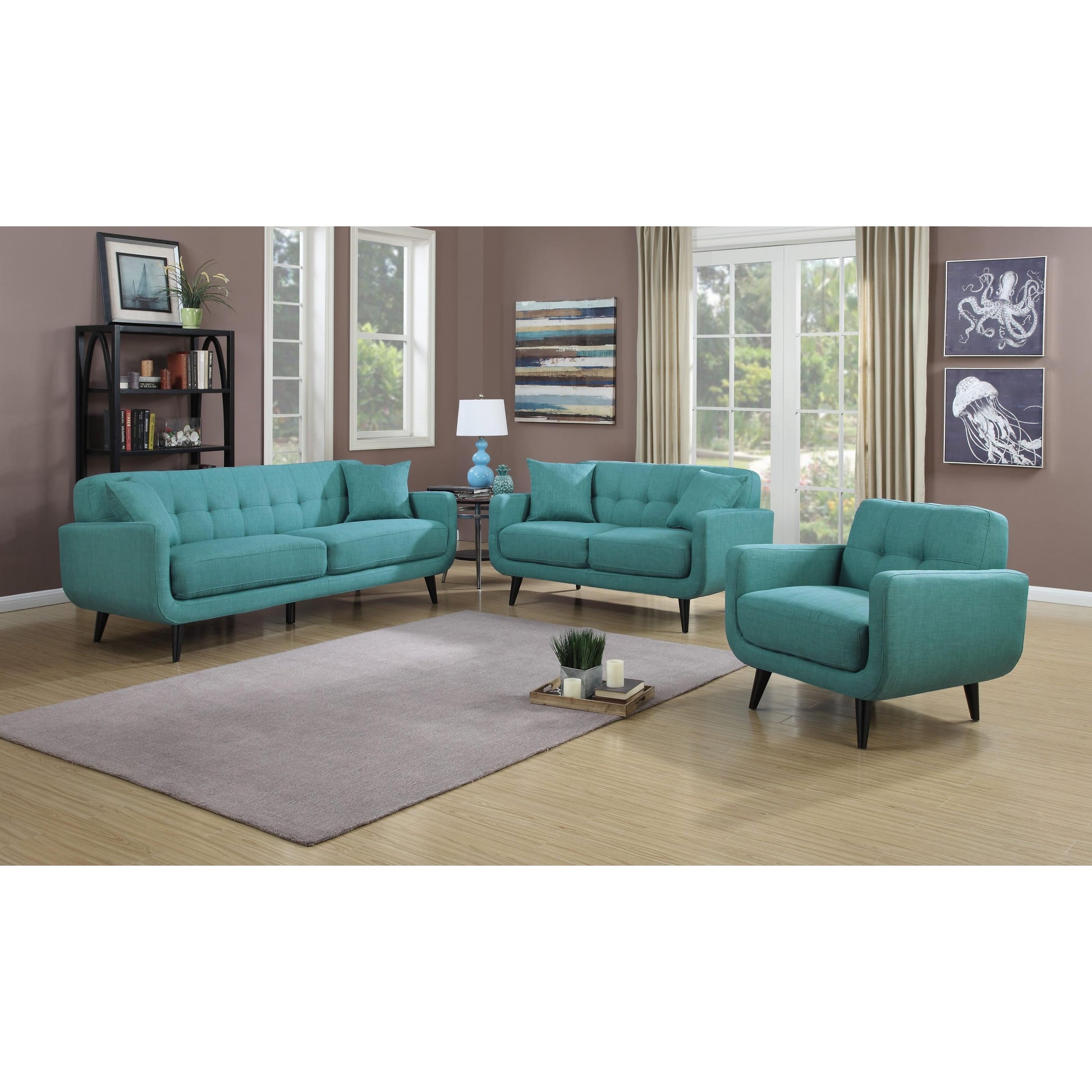  Elements International Hadley UHD087100 Chair - Heirloom Teal IMAGE 2