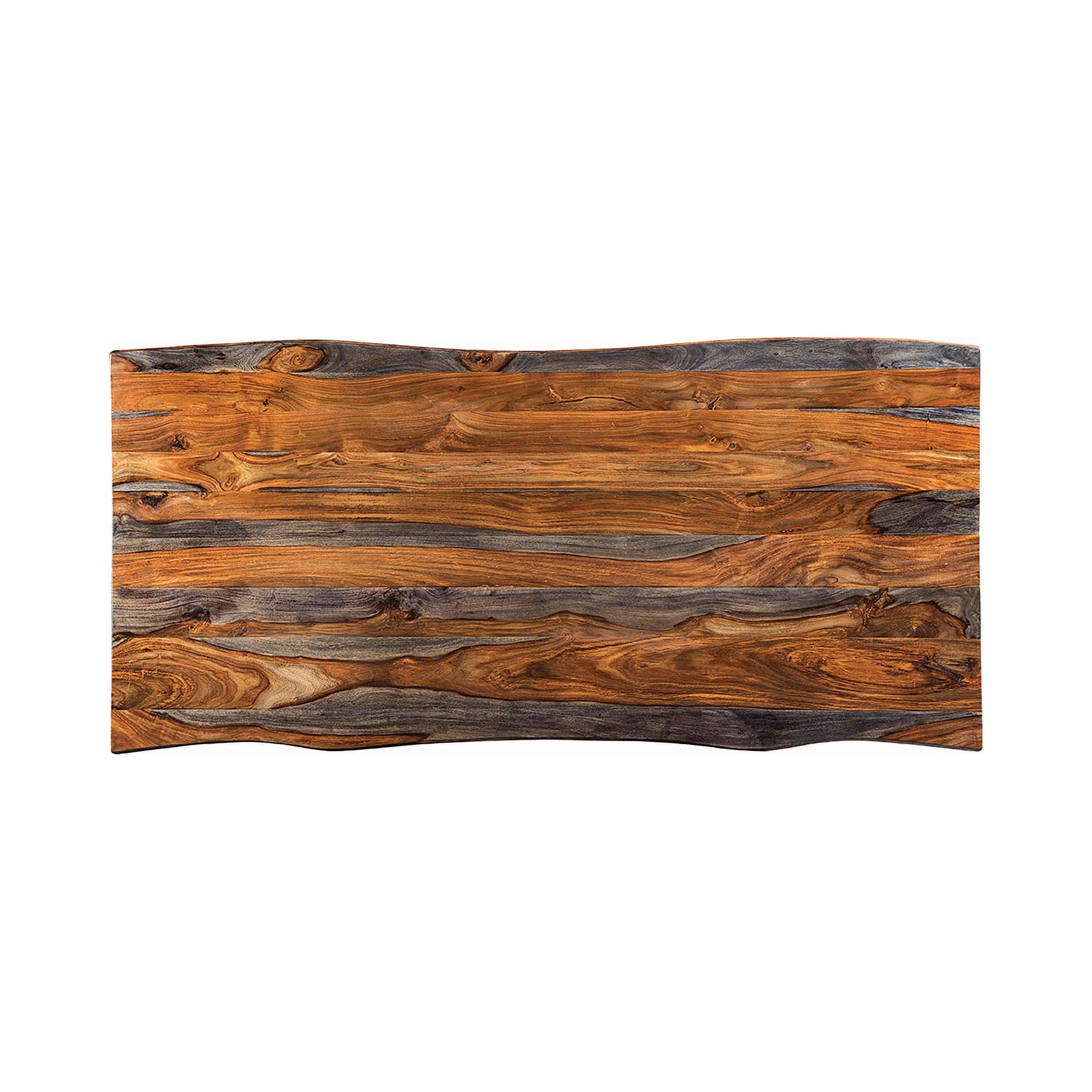  Coaster Furniture Ditman 110181 80-inch Live Edge Dining Table - Grey Sheesham IMAGE 2