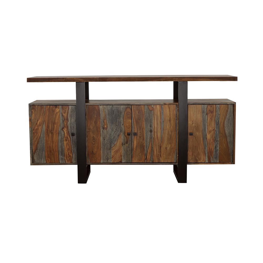  Coaster Furniture Ditman 110185 4-door Solid Wood Sideboard Buffet - Grey Sheesham IMAGE 1