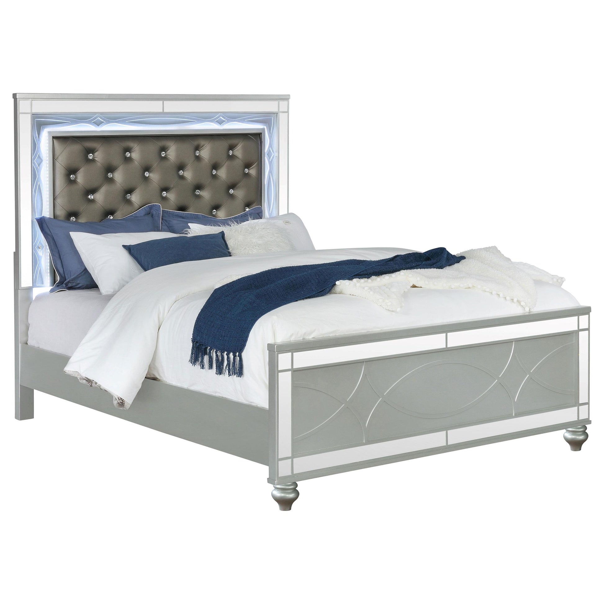  Size_Queen  -- Coaster Furniture Gunnison Upholstered Panel Bed IMAGE 2