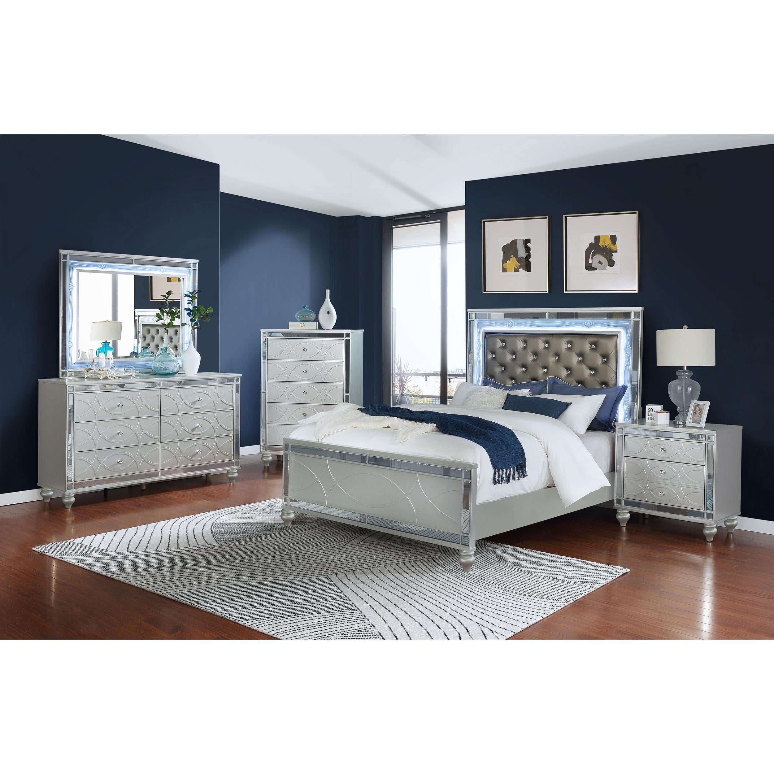  Size_Queen  -- Coaster Furniture Gunnison Upholstered Panel Bed IMAGE 5
