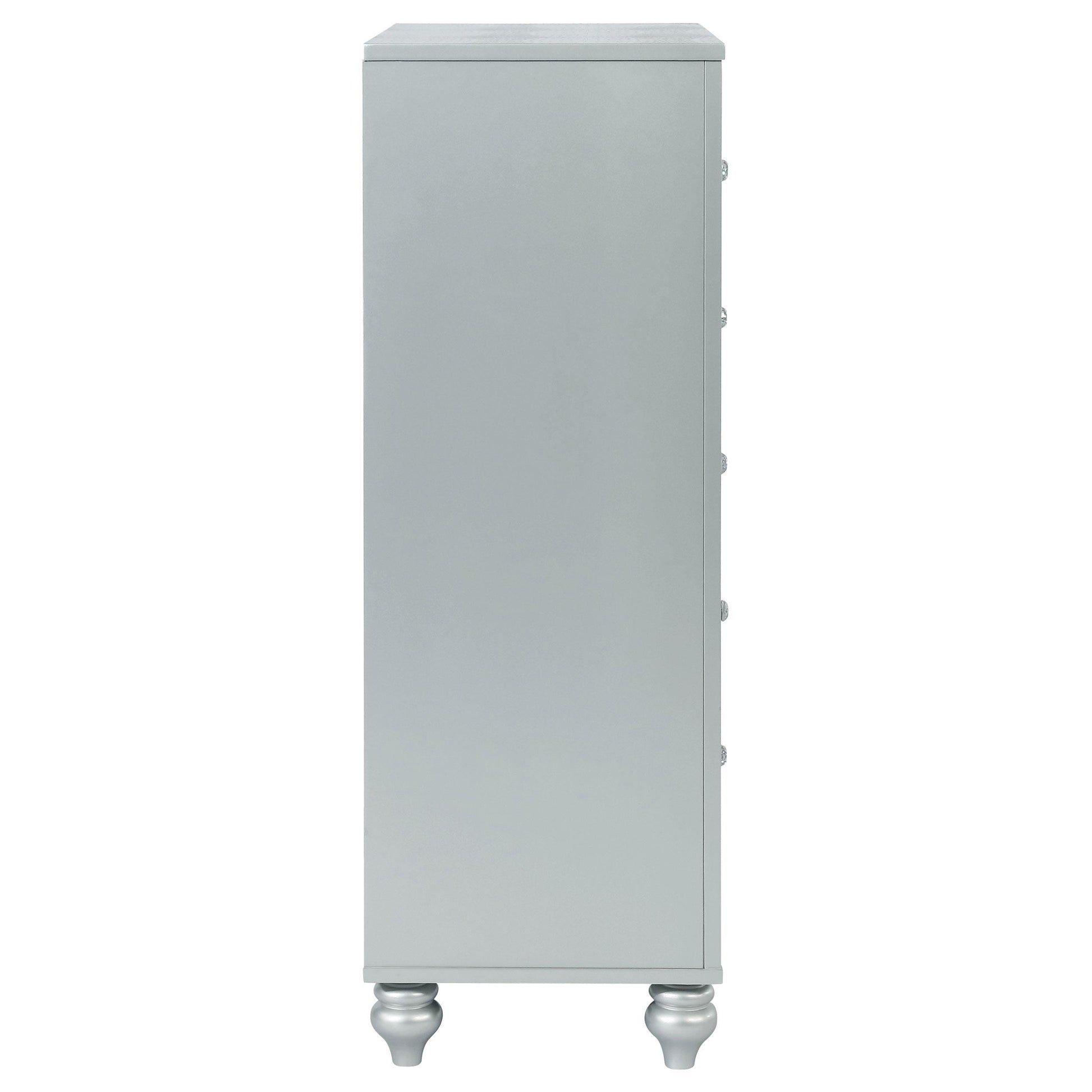  Coaster Furniture Gunnison 223215 5-Drawer Bedroom Chest - Silver Metallic IMAGE 8