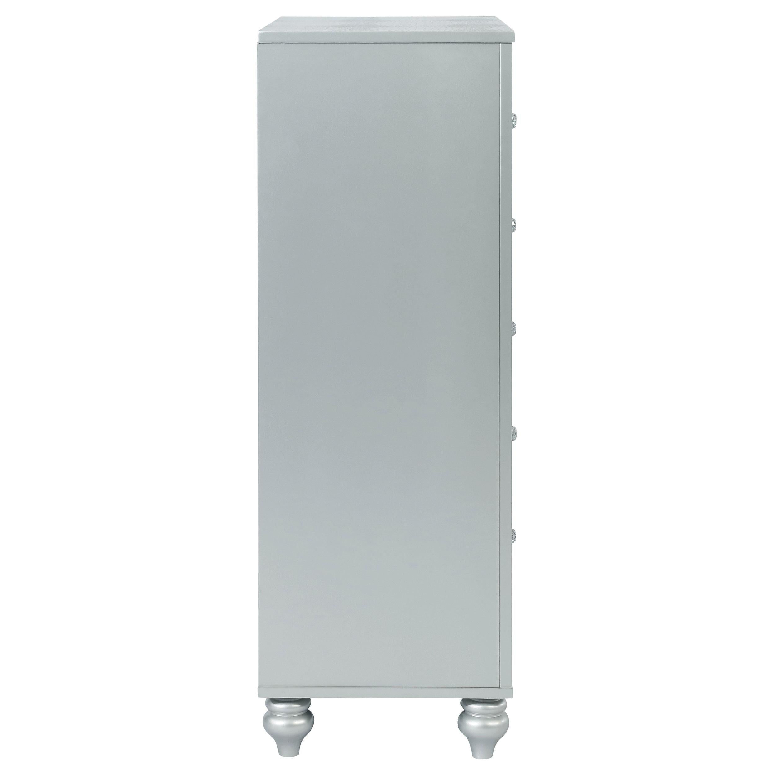  Coaster Furniture Gunnison 223215 5-Drawer Bedroom Chest - Silver Metallic IMAGE 8