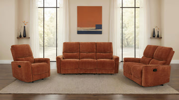 Coaster Furniture -609574-S3 Navarro Reclining Sofa Set Orange