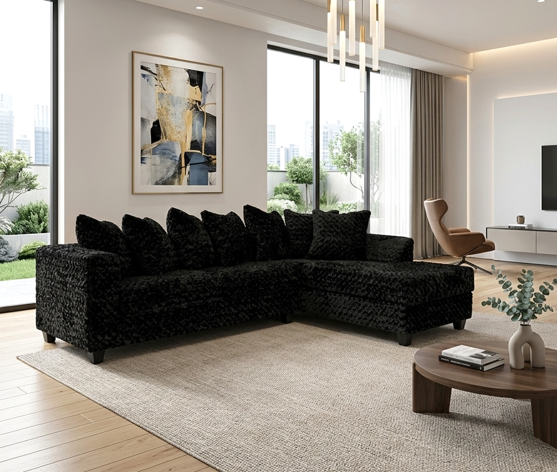 Empire Snodoodle Sectional (Available in Cream, Mocha, Grey , Black, Charcoal)