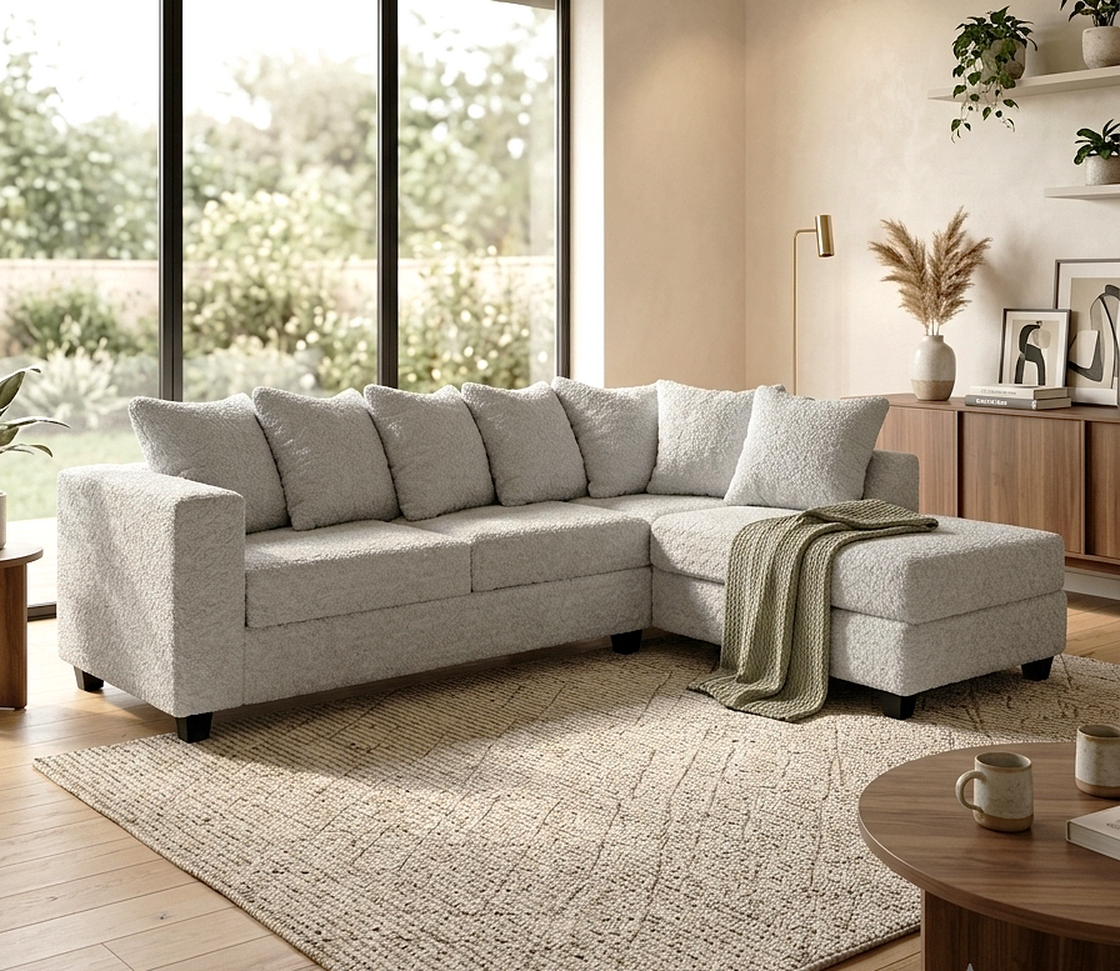 Empire Snodoodle Sectional (Available in Cream, Mocha, Grey , Black, Charcoal)