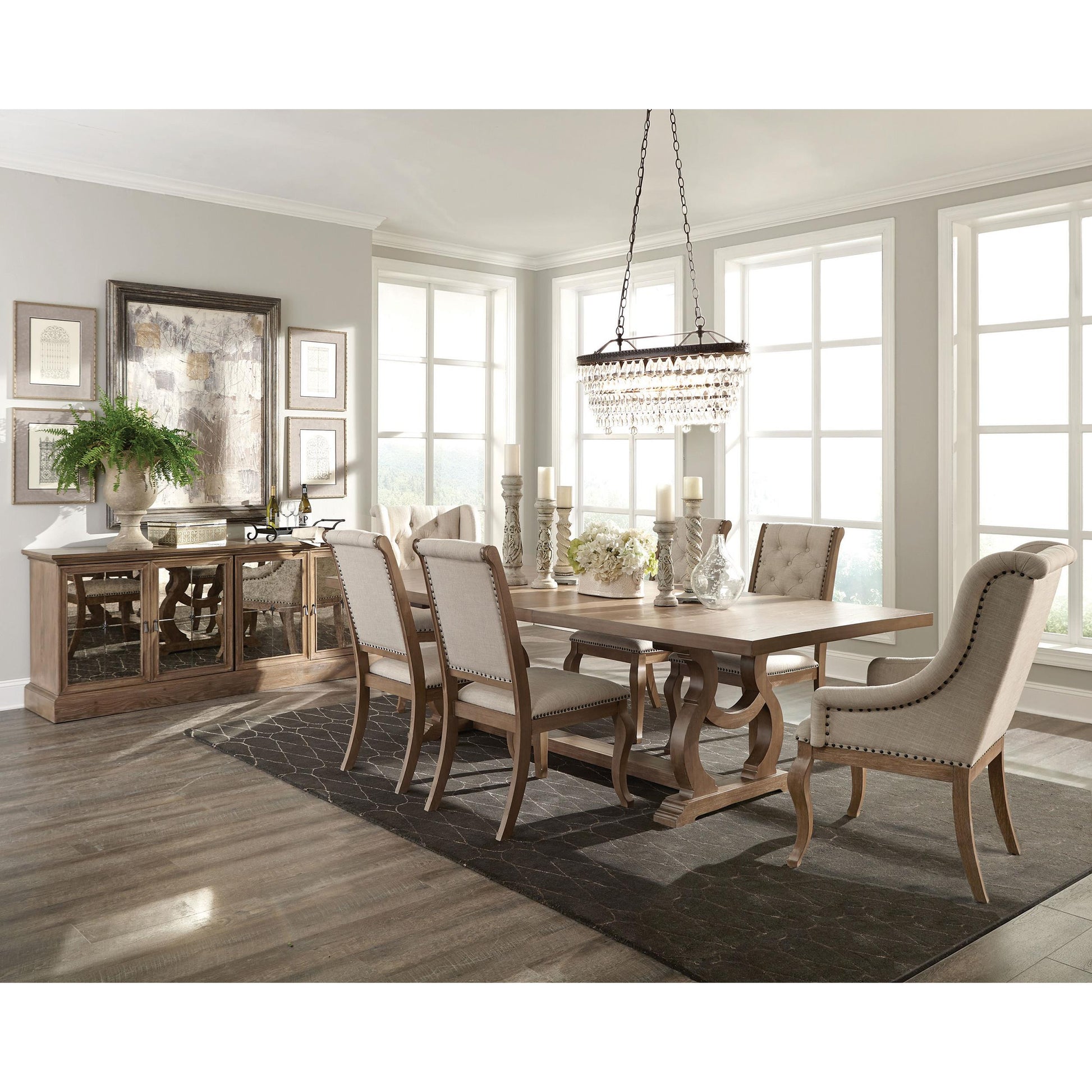  Coaster Furniture Brockway 110292 Upholstered Dining Chair - Barley Brown IMAGE 8