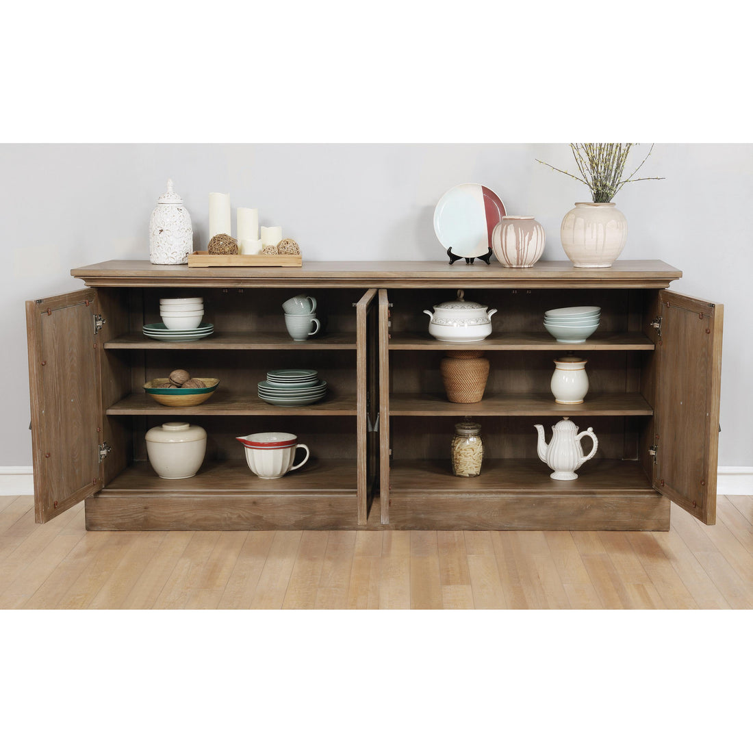  Coaster Furniture Brockway 110295 4-door Dining Sideboard Buffet Cabinet - Barley Brown IMAGE 1