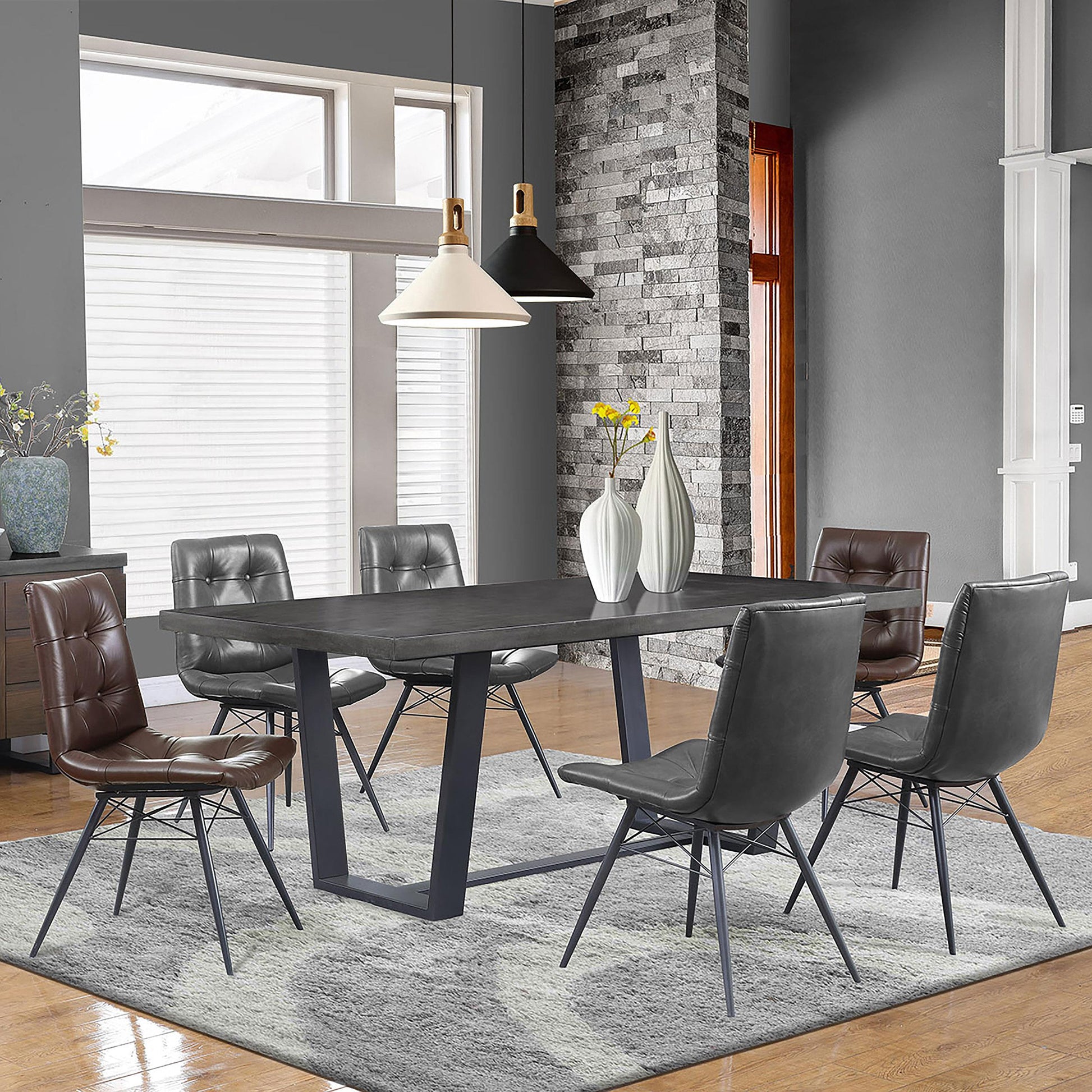  Coaster Furniture Aiken 110302 Upholstered Dining Side Chair - Charcoal IMAGE 10