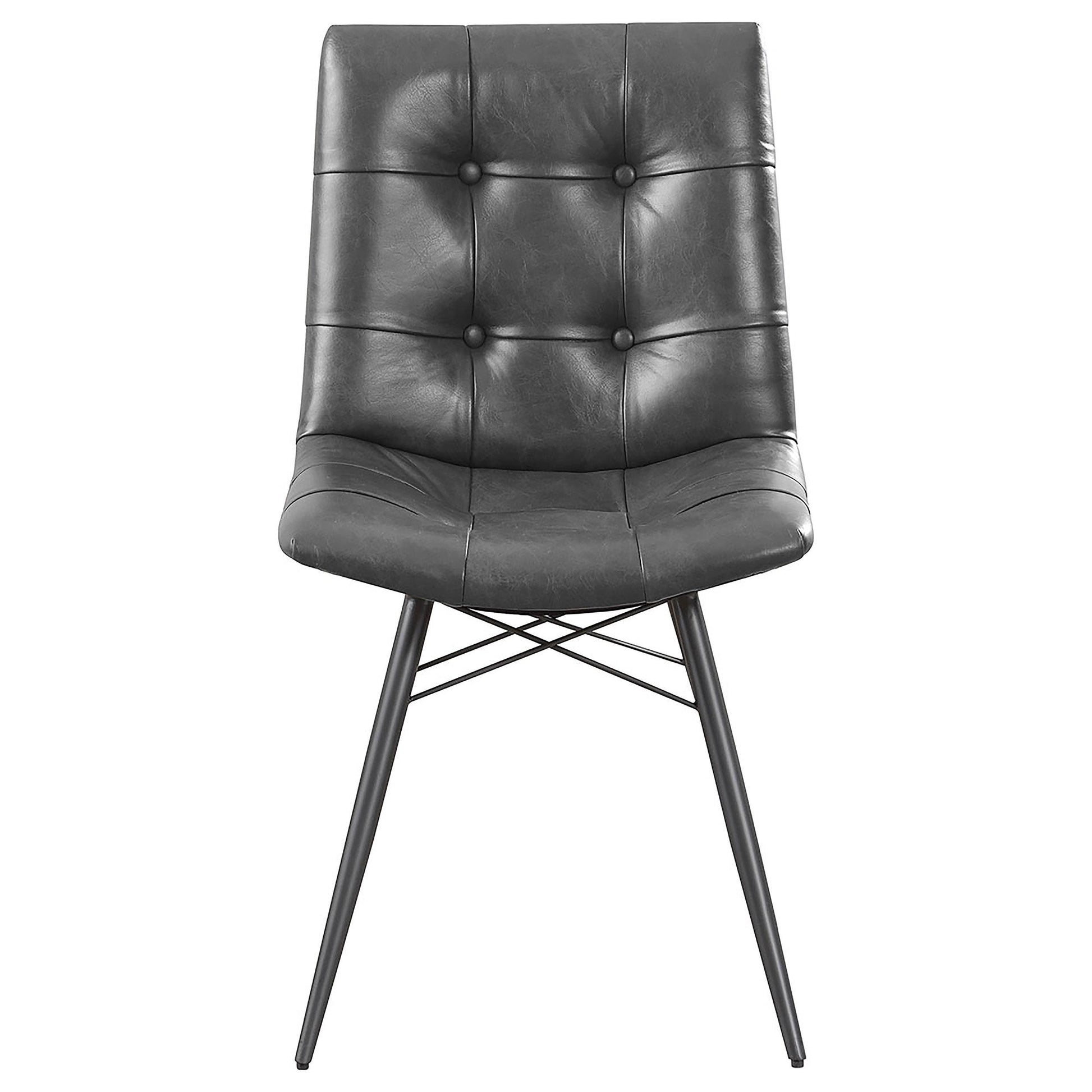  Coaster Furniture Aiken 110302 Upholstered Dining Side Chair - Charcoal IMAGE 2