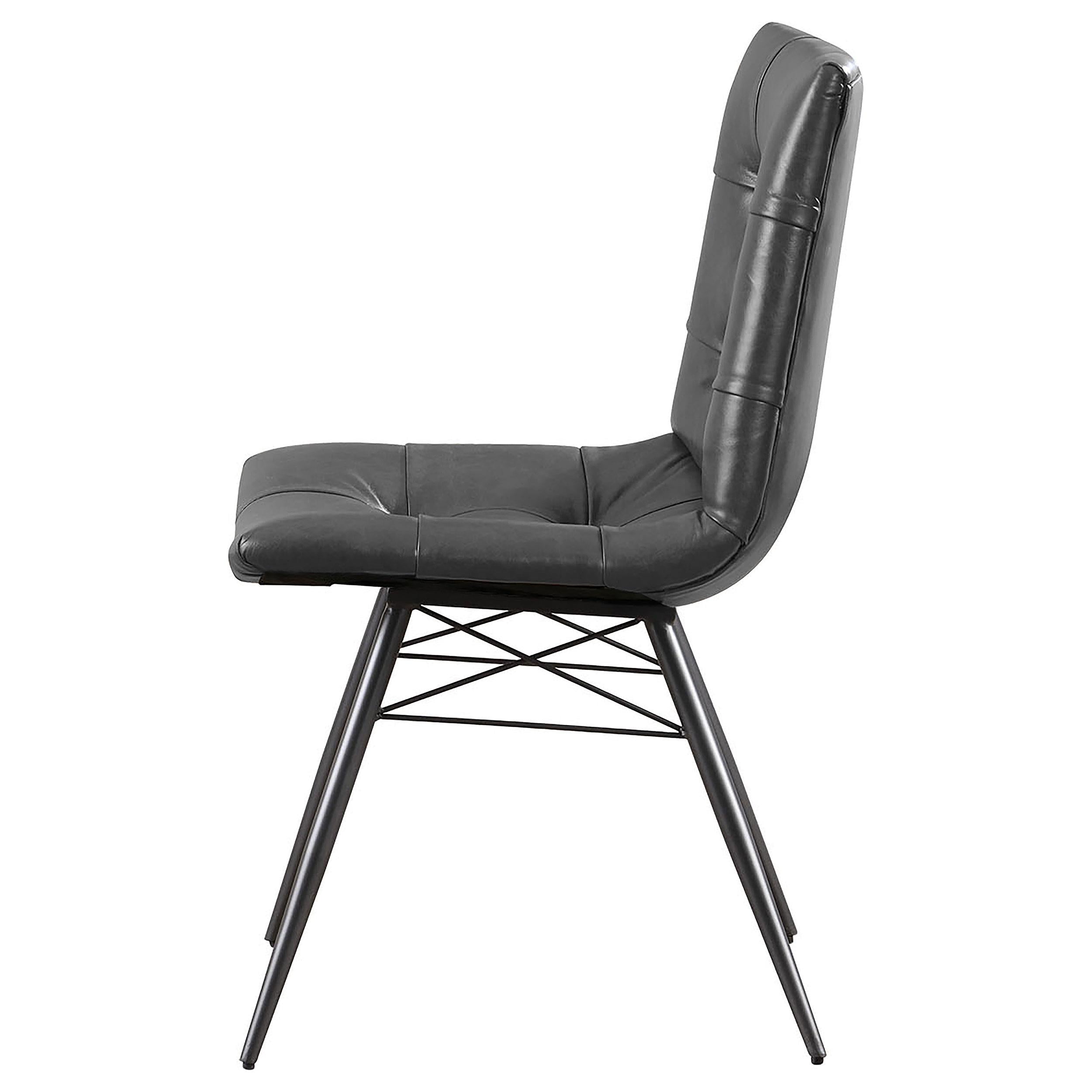  Coaster Furniture Aiken 110302 Upholstered Dining Side Chair - Charcoal IMAGE 4