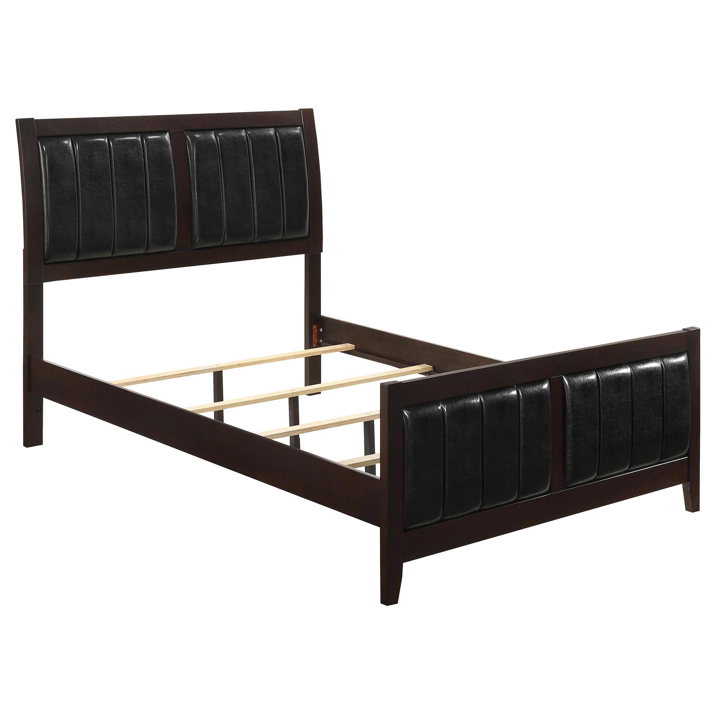  Size_Full  -- Carlton 202091F Wood Full Panel Bed - Cappuccino IMAGE 1
