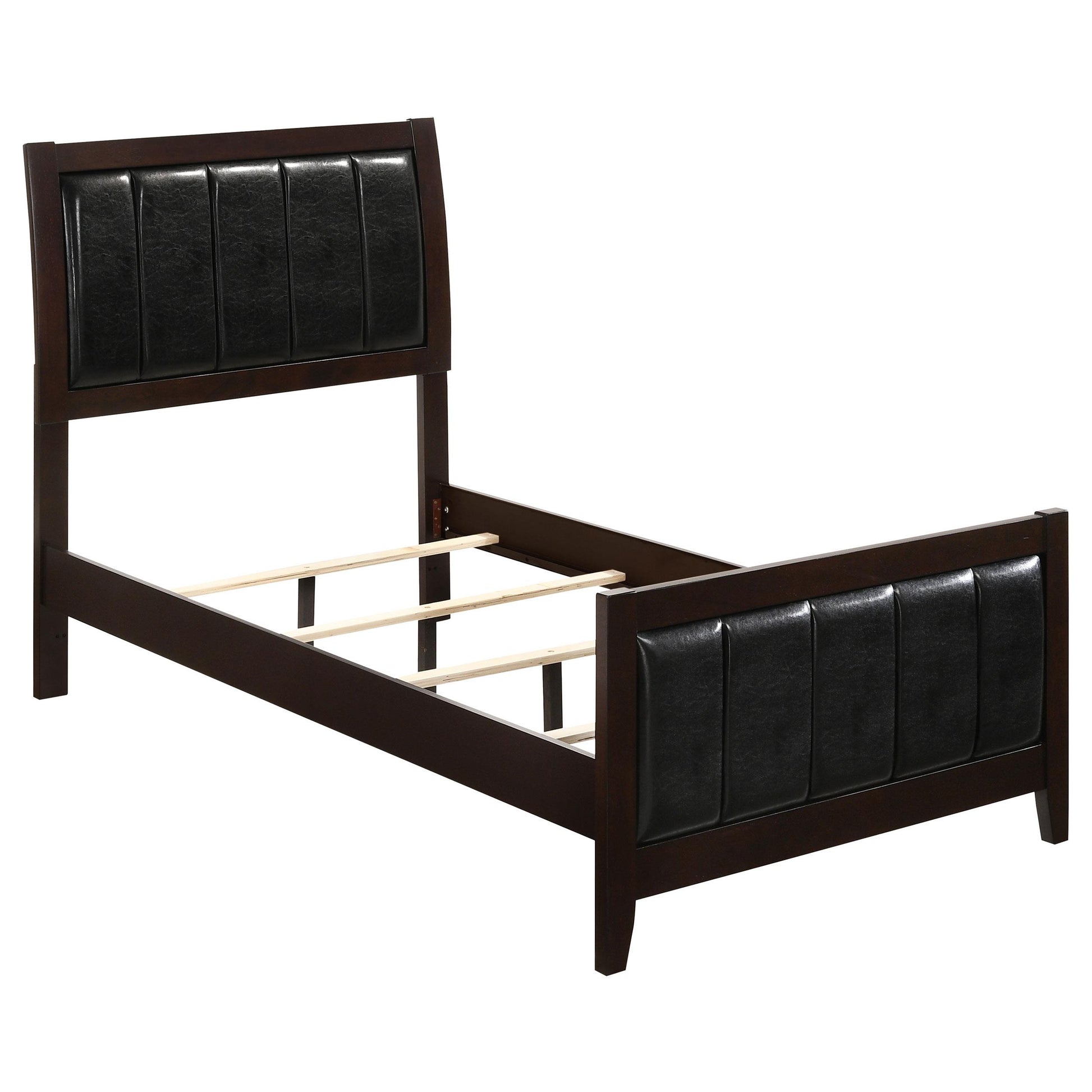  Size_Twin  -- Carlton 202091T Wood Twin Panel Bed - Cappuccino IMAGE 1