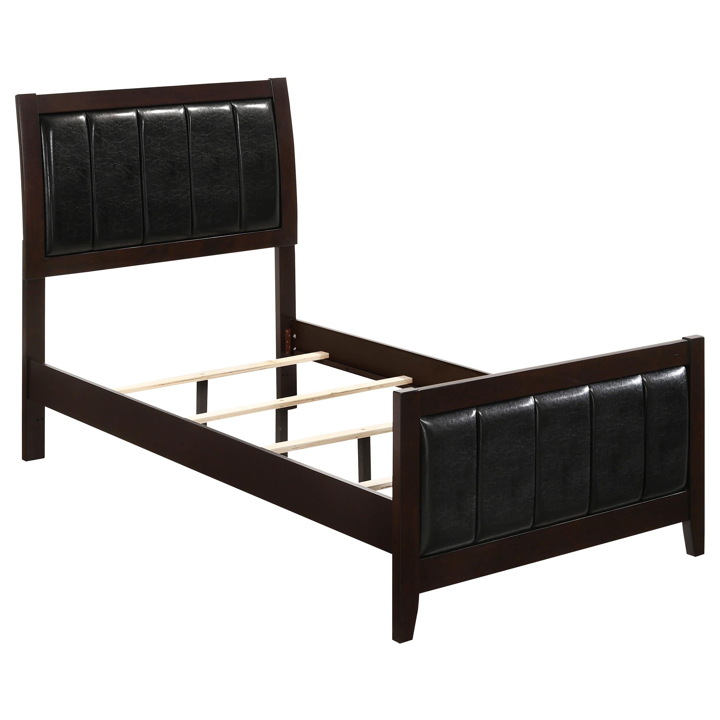  Size_Twin  -- Carlton 202091T Wood Twin Panel Bed - Cappuccino IMAGE 1