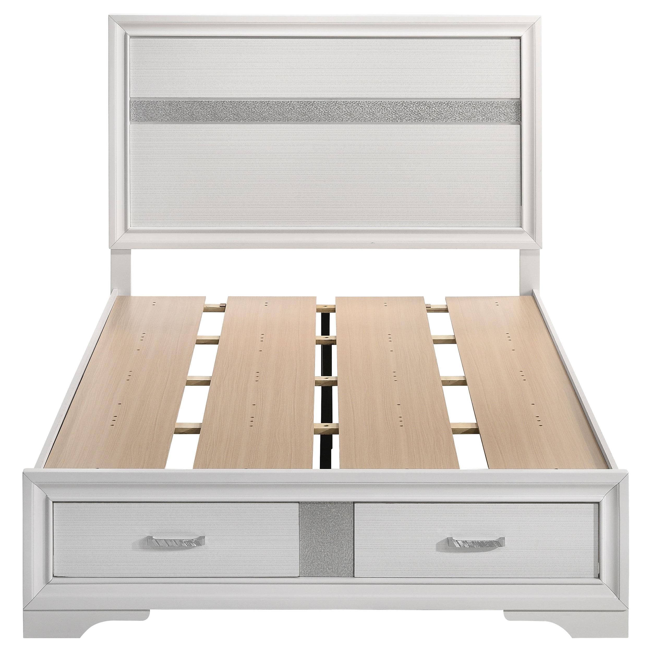  Size_Full  -- Miranda 205111F 51-inch Wood Full Storage Panel Bed - White IMAGE 3