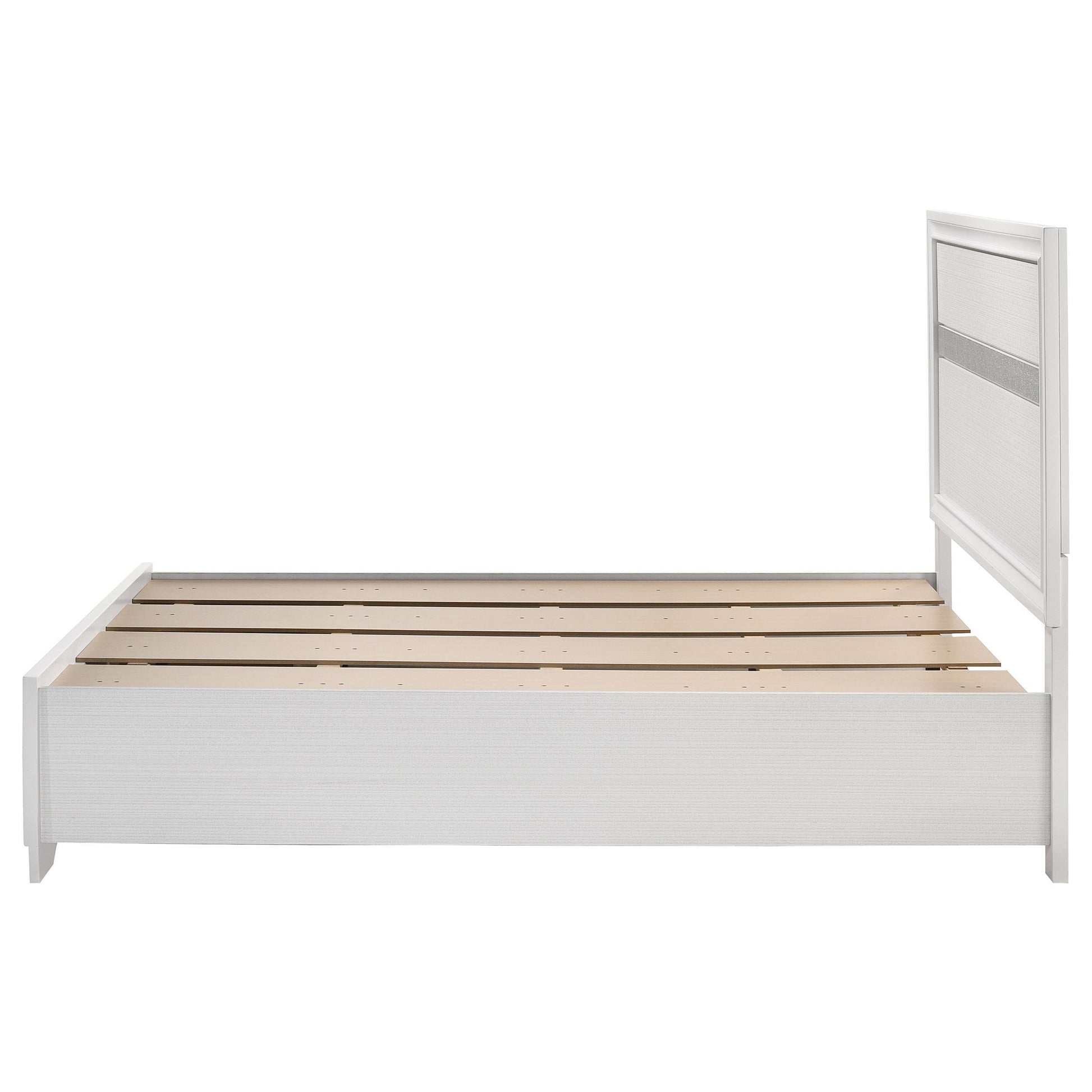  Size_Full  -- Miranda 205111F 51-inch Wood Full Storage Panel Bed - White IMAGE 4