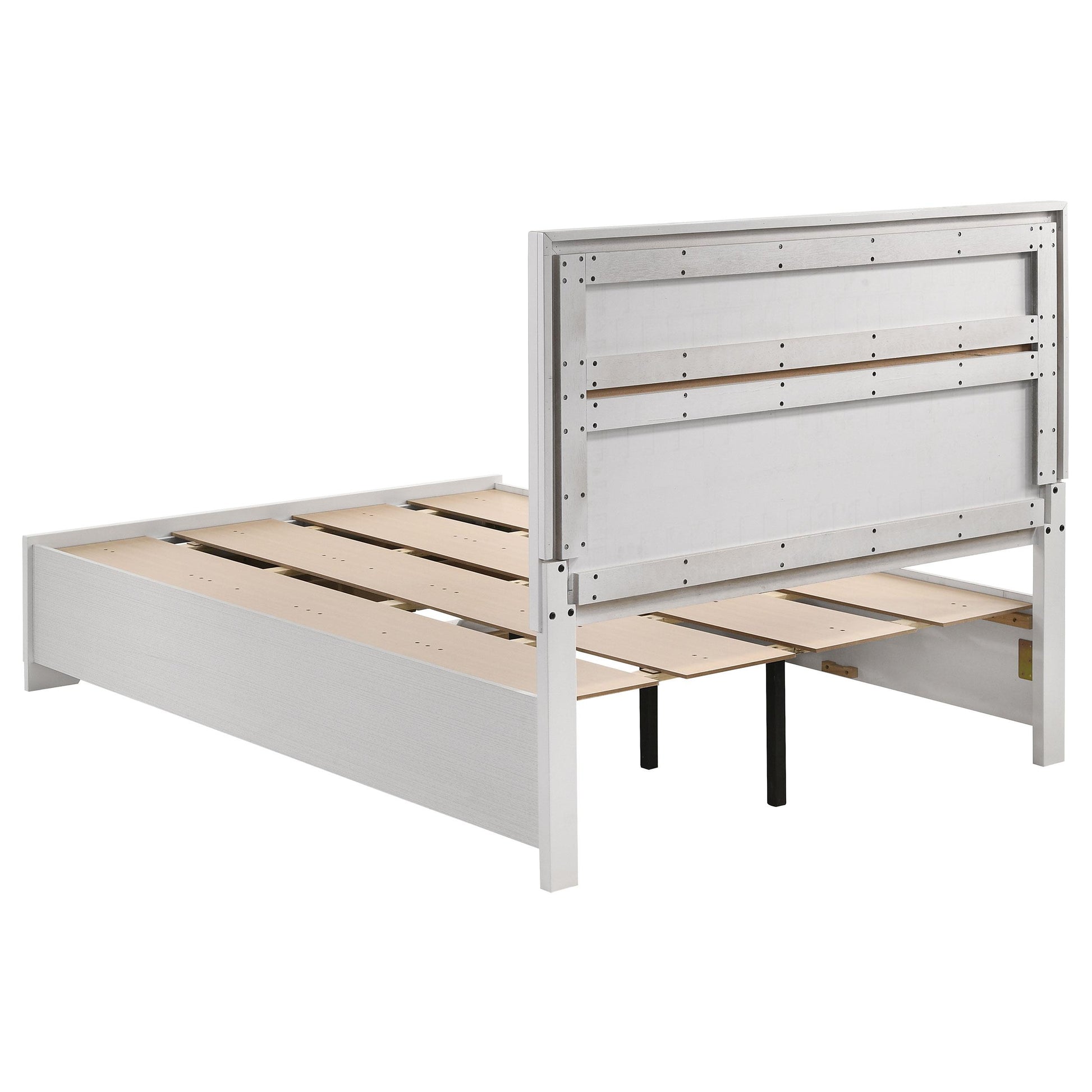  Size_Full  -- Miranda 205111F 51-inch Wood Full Storage Panel Bed - White IMAGE 5