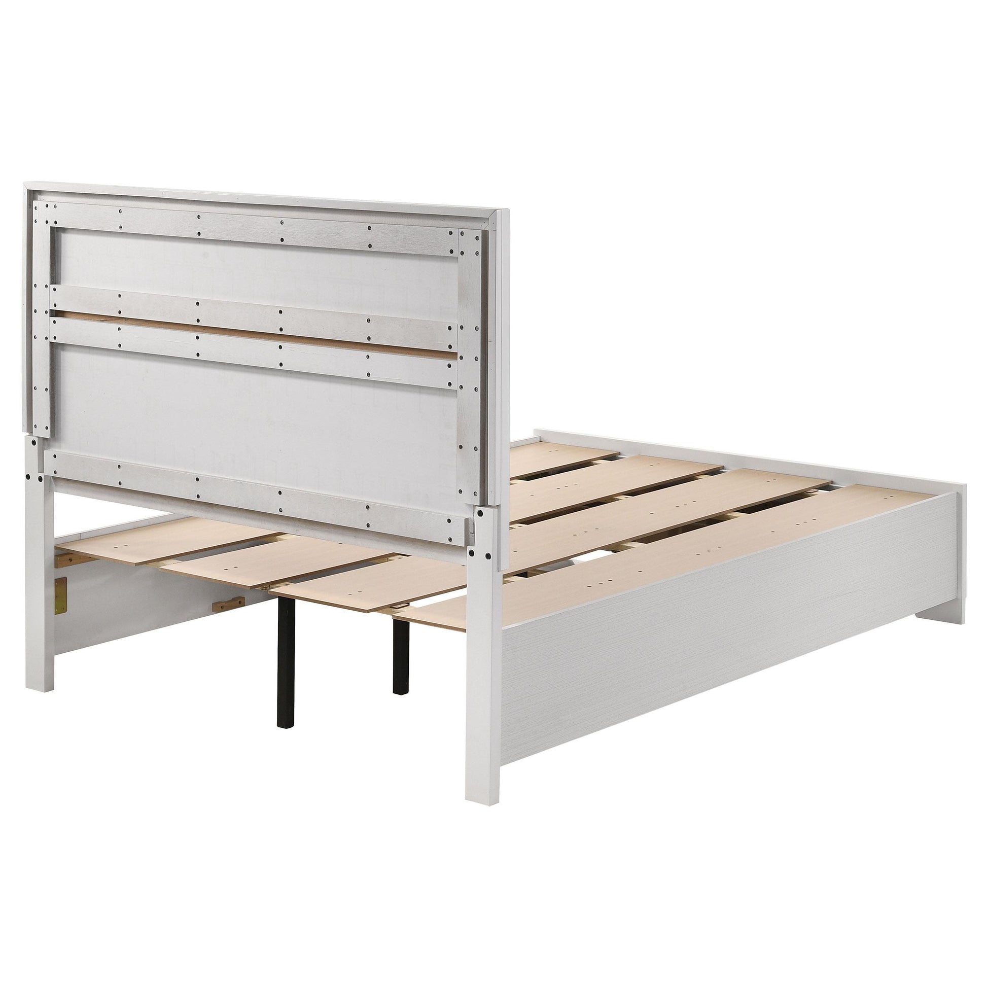  Size_Full  -- Miranda 205111F 51-inch Wood Full Storage Panel Bed - White IMAGE 7