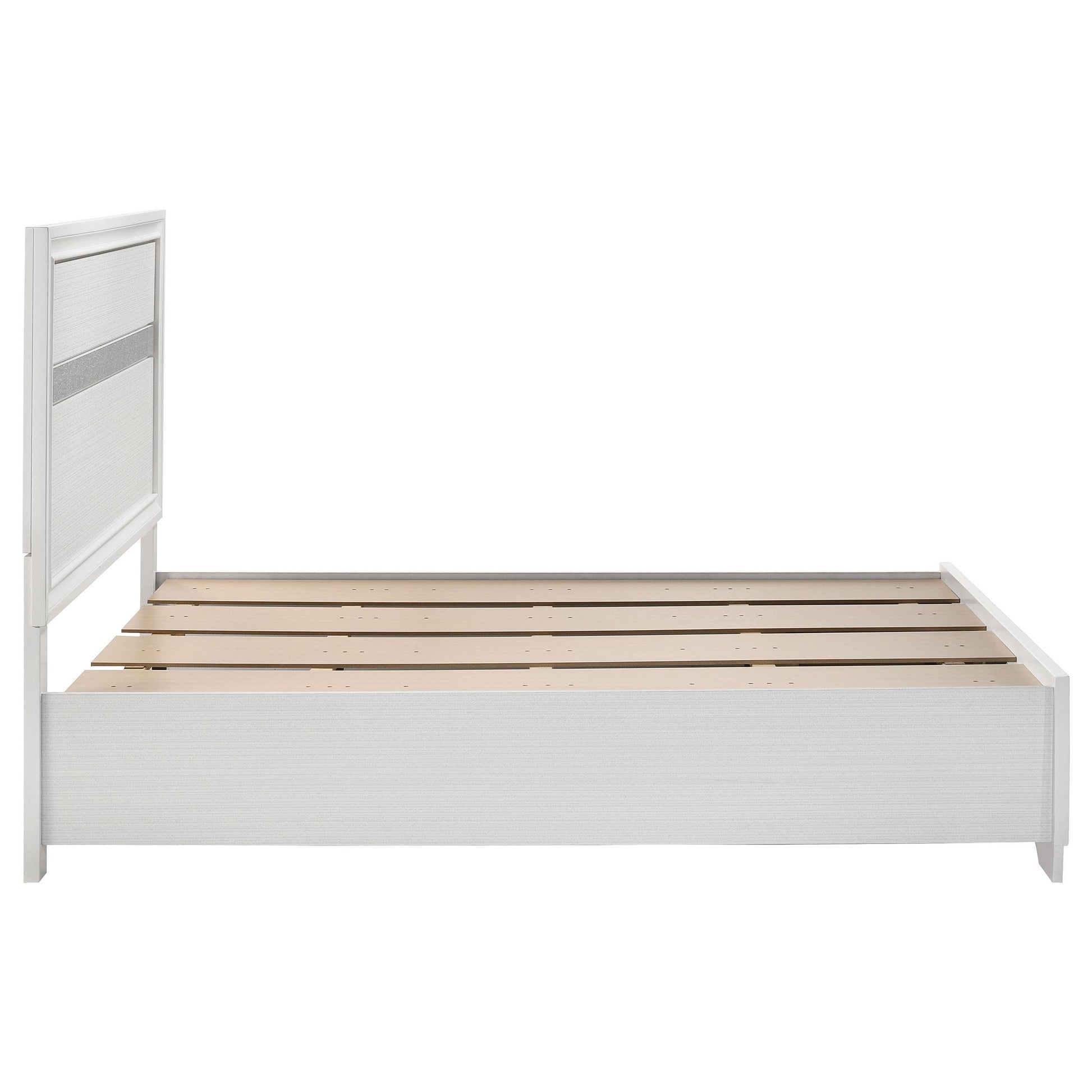  Size_Full  -- Miranda 205111F 51-inch Wood Full Storage Panel Bed - White IMAGE 8
