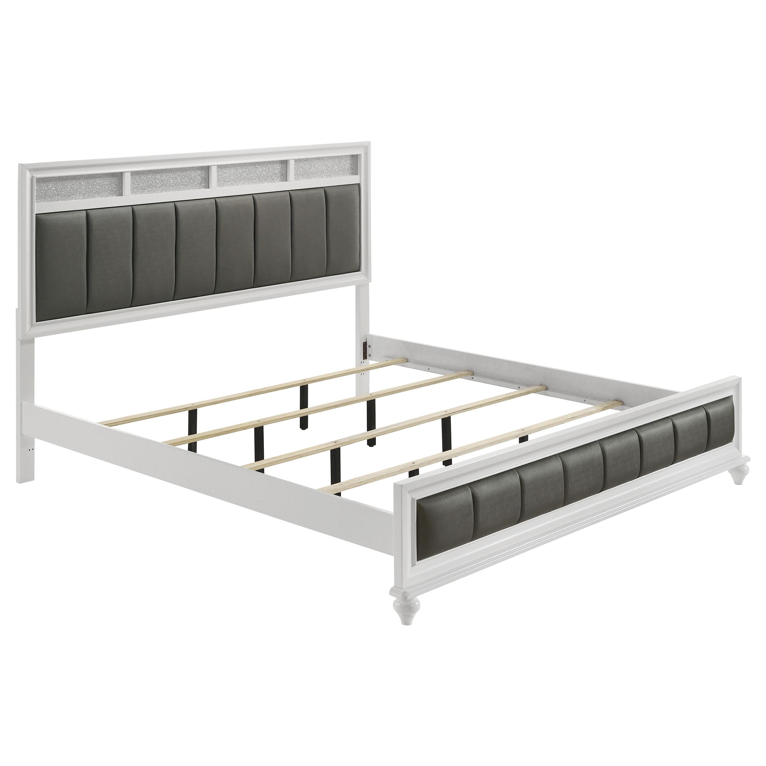  Size_King  -- Coaster Furniture Barzini Upholstered Panel Bed IMAGE 1